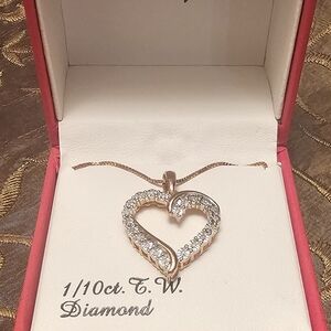 Rose Gold Heart Pendant Necklace